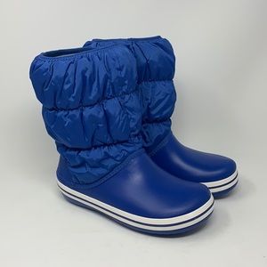 Women’s Blue Winter Puff Rain Snow Boots 👢 NWT